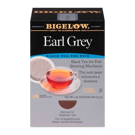 Bigelow Tea Co Bigelow Earl Grey Black Tea Pods, 1.90 oz, 18/Box RCB08906
